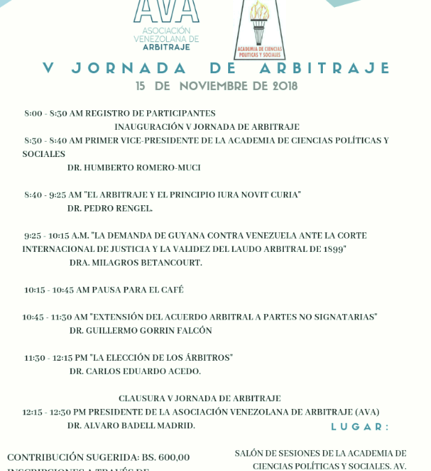 V Jornada de Arbitraje