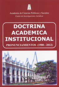 Doctrina Académica Institucional. Pronunciamientos (1980-2012)