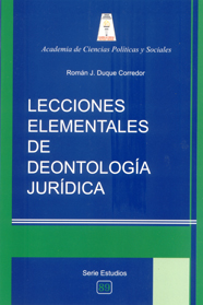 Lecciones elementales de Deontología Jurídica