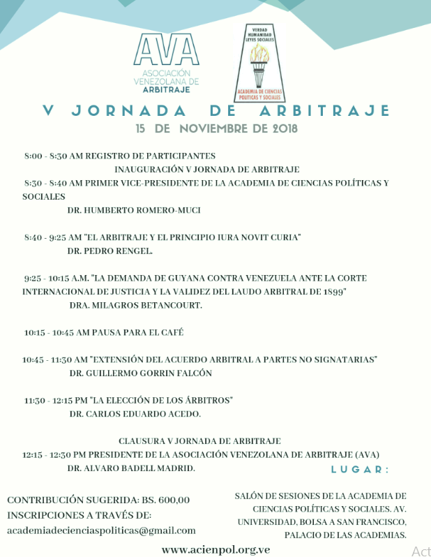 V Jornada de Arbitraje