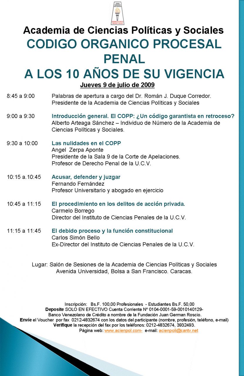 Foro: Código Orgánico Procesal Penal a los 10 años de su vigencia.