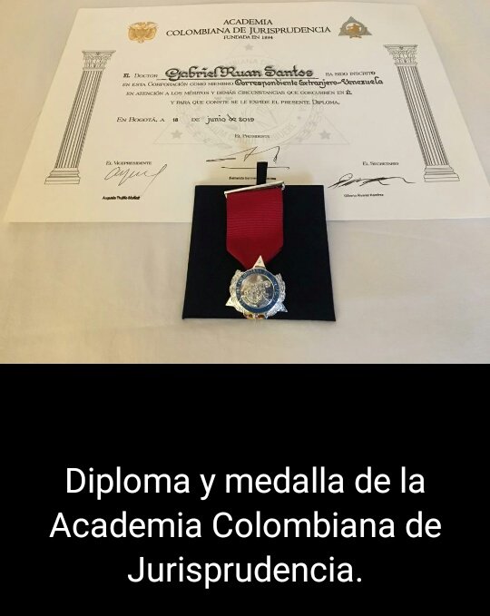 Elección Prof. Gabriel Ruan Santos como Miembro Correspectivo Extranjero por Venezuela en la Academia Colombiana de Jurisprudencia