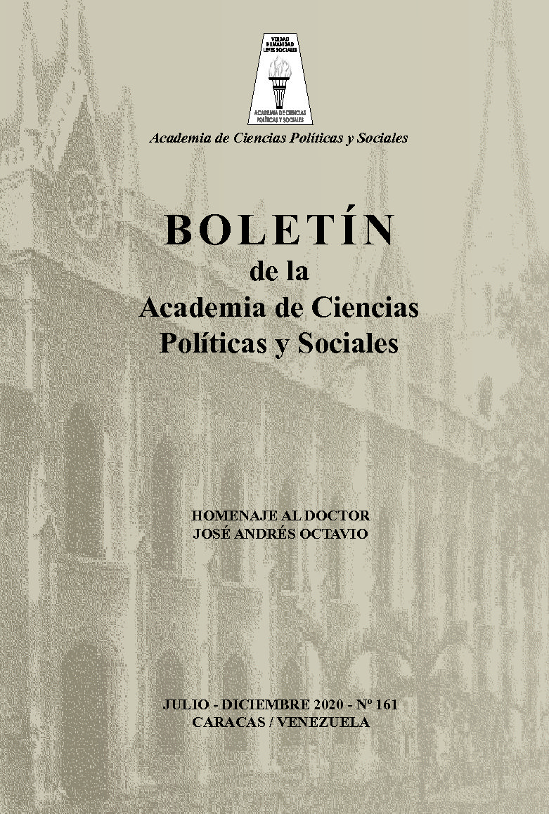 Boletín de la Academia de Ciencias Políticas y Sociales, N° 161, julio-diciembre 2020