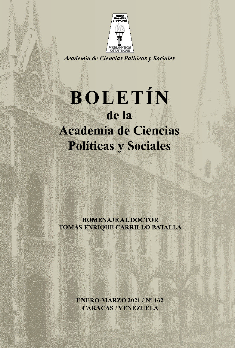 Boletín de la Academia de Ciencias Políticas y Sociales, N° 162, enero-marzo 2021