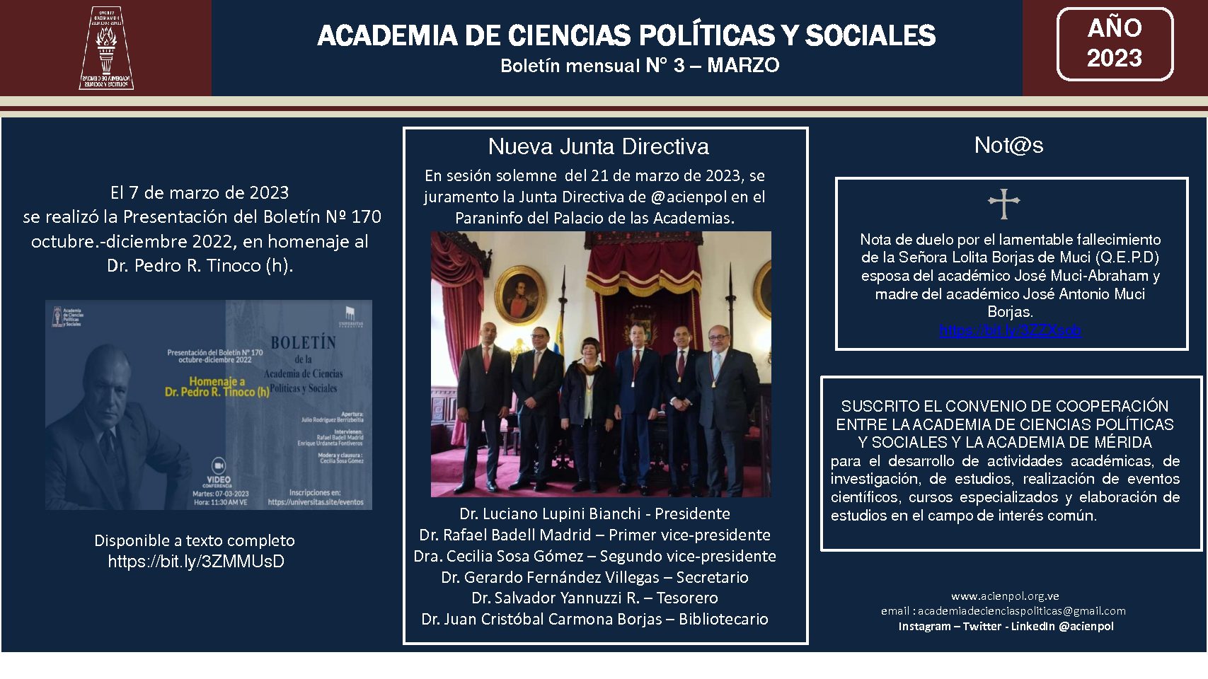 Boletín Digital Acienpol – marzo 2023